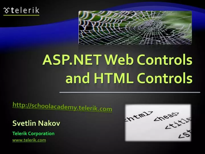 PPT  Controls and HTML Controls PowerPoint Presentation