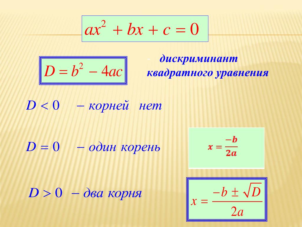 Формулы решения дискриминант квадратных. Уравнение дискриминанта формула. 1 Корень дискриминанта формула.