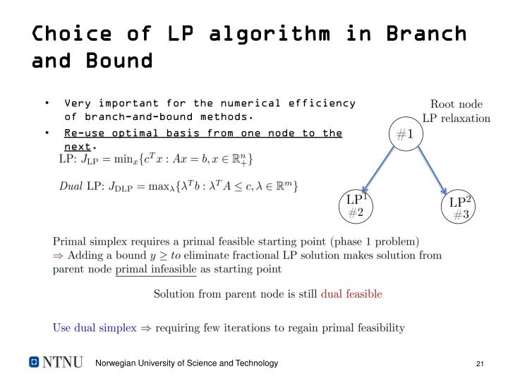 PPT - MILP algorithms: branch-and-bound and branch-and-cut PowerPoint ...