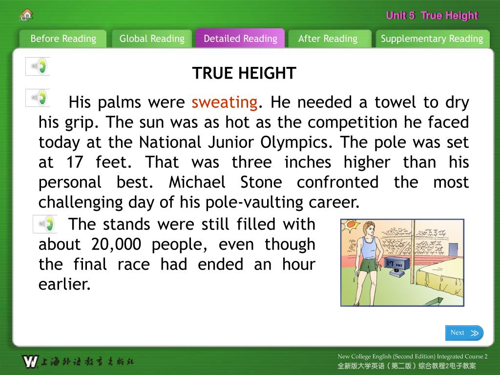 true height meaning in michael stone's lesson in 7th class english text  book 