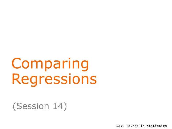 comparing regressions n.