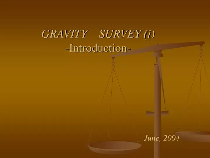 gravity survey i introduction n.