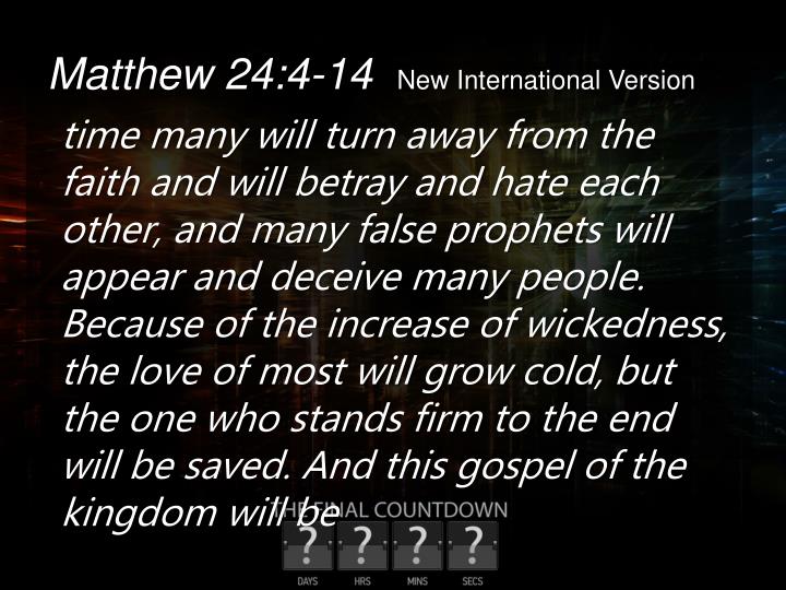 Image result for matthew 24. 4-14