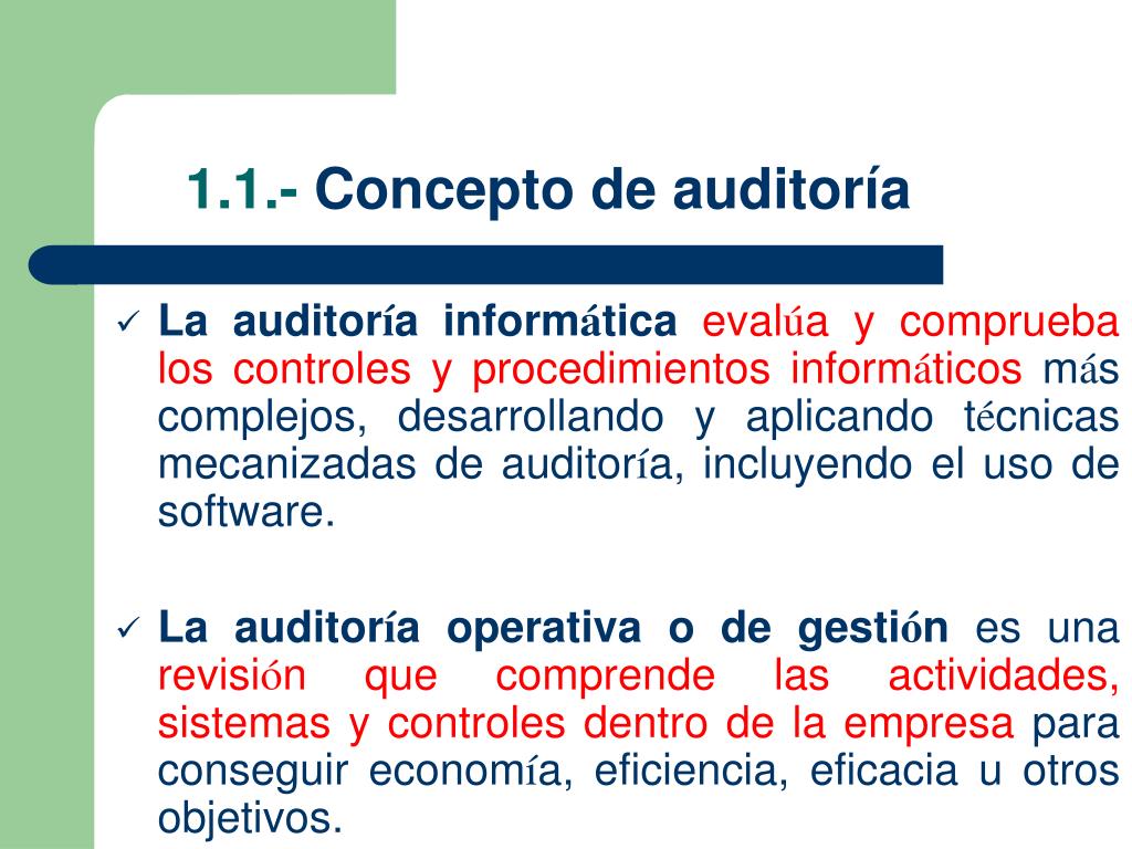 PPT - I. CONCEPTOS BASICOS DE AUDITORIA PowerPoint Presentation, free  download - ID:6011914