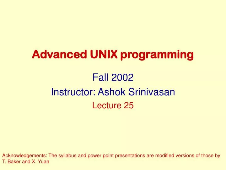 PPT - Advanced UNIX programming PowerPoint Presentation, free download ...