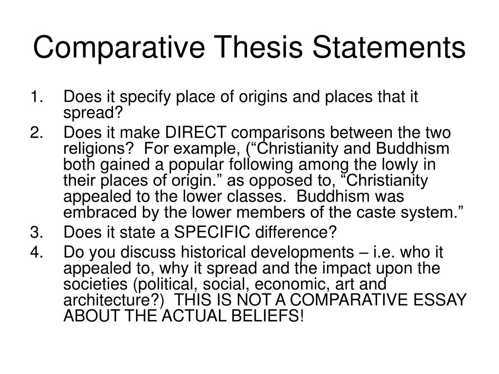 comparative perspective thesis