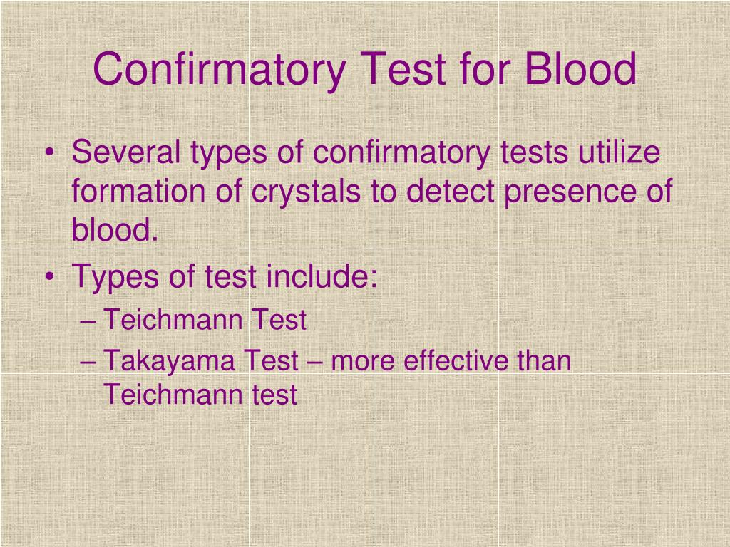 Takayama Test Crystals / Tests and hair : .the takayama test can produce crystals which are indistinguishable from those produced with blood from the catalase enzyme (found in bacteria), it is hard to understand why this test should be the magic.