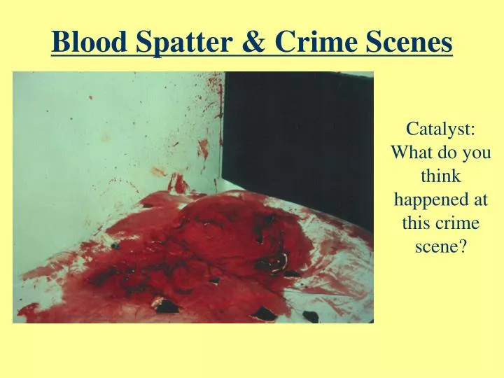 blood spatter crime scenes n.
