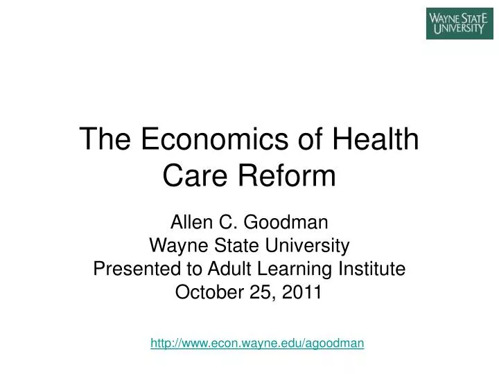 the economics of health care reform n.