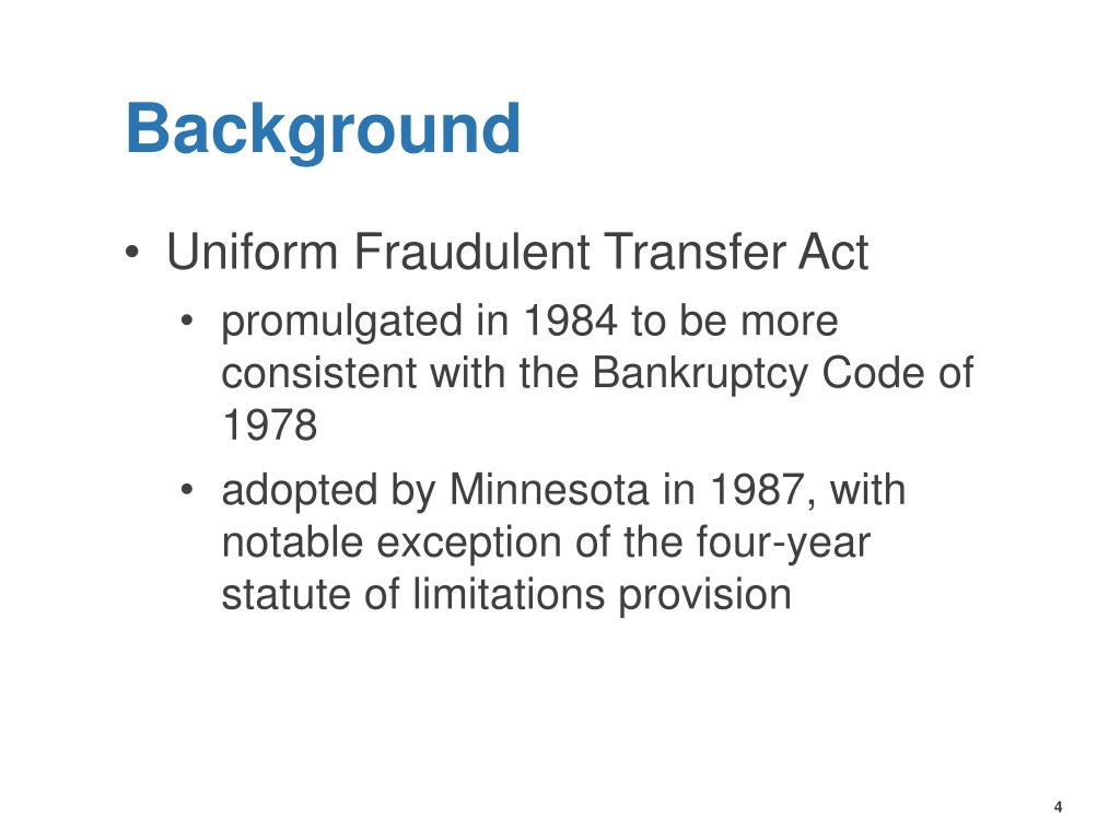 bankruptcy fraudulent transfer statute of limitations