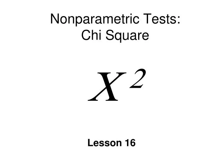 nonparametric tests chi square 2 n.