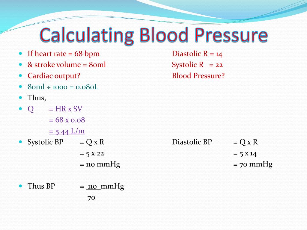 Calculating Blood Pressure4 L 