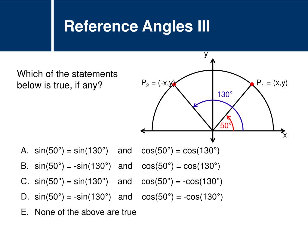 PPT - Mathematics Trigonometry: Reference Angles PowerPoint ...