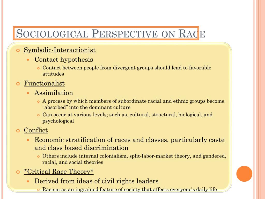 Sociological Perspectives On Race And Ethnicity