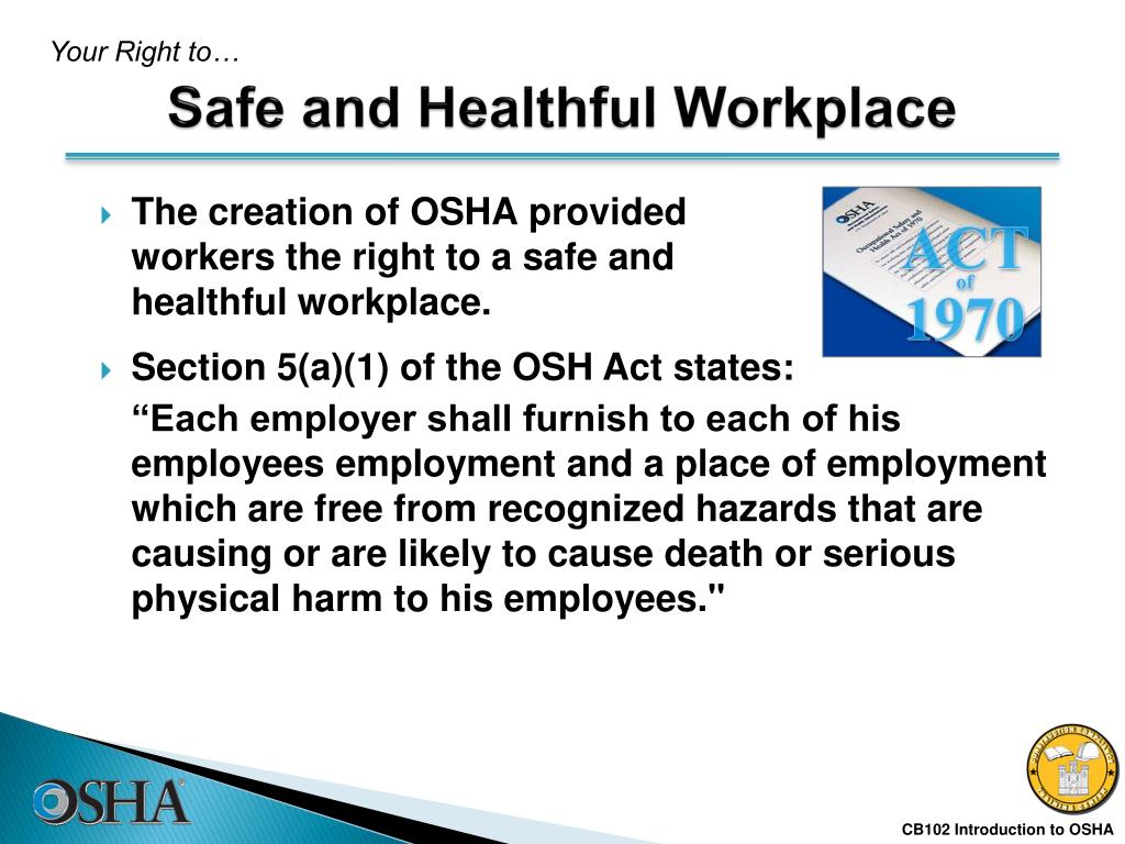 PPT Introduction to OSHA PowerPoint Presentation, free download ID