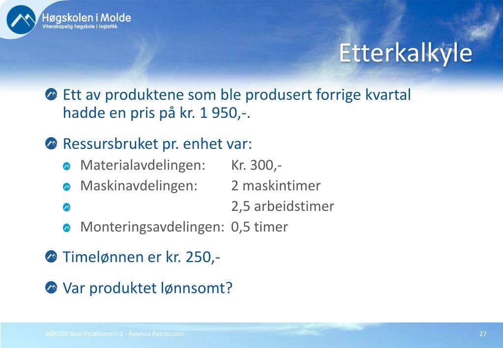 PPT - BØK100 Bedriftsøkonomi 1 PowerPoint Presentation, free download -  ID:6017055