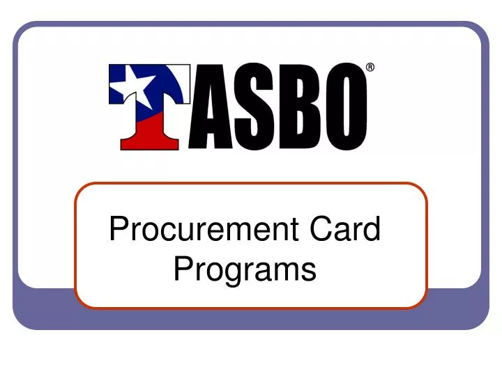 PPT Procurement Card Programs PowerPoint Presentation Free Download 