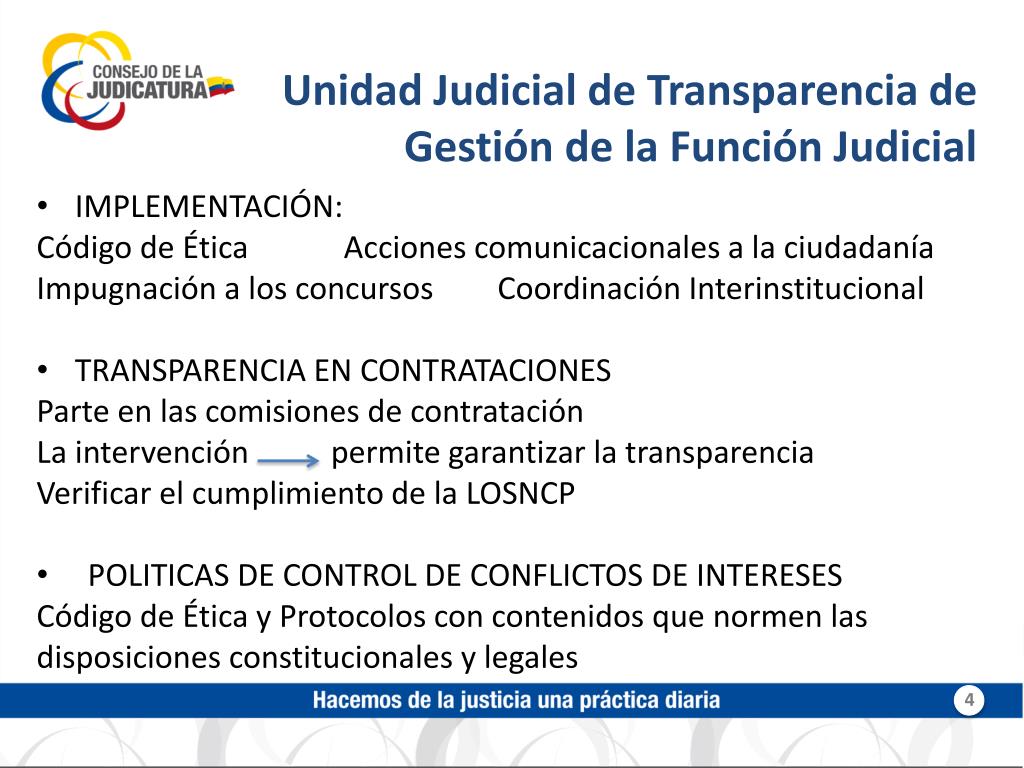 Ppt Unidad De Transparencia De Gestion De La Funcion Judicial