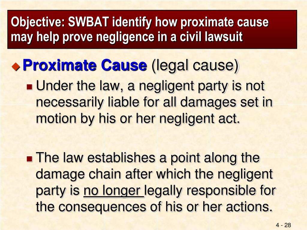 definition of proximate cause in lawsuit