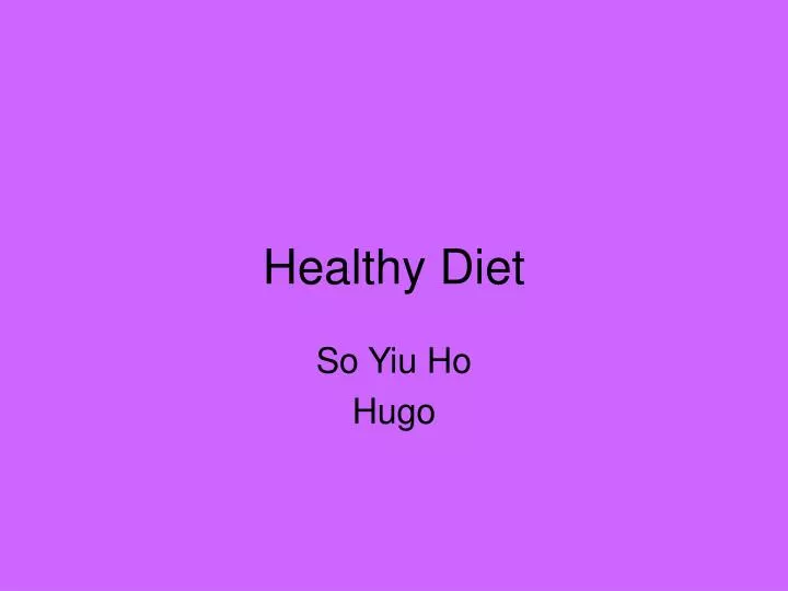 healthy diet n.
