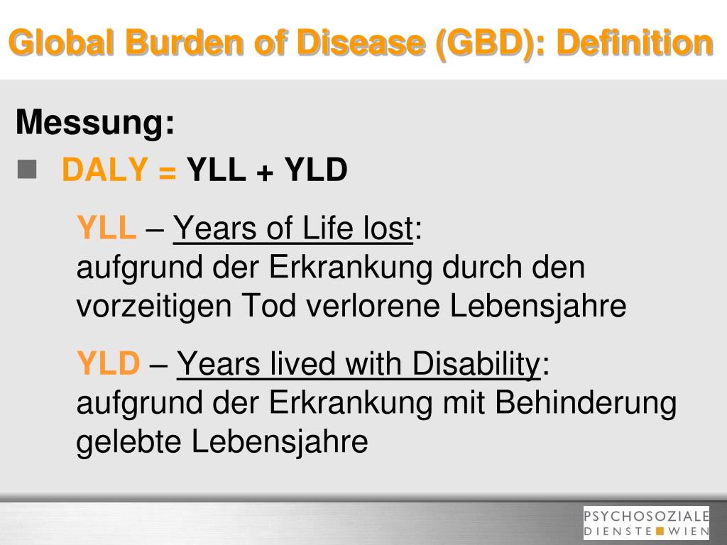 PPT Global Burden of Disease (GBD) Definition PowerPoint