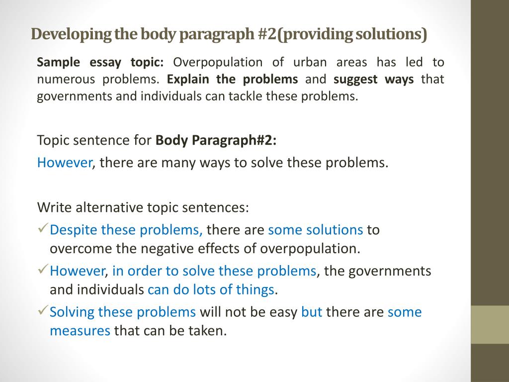 PPT - PROBLEM-SOLUTION ESSAY PowerPoint Presentation, free