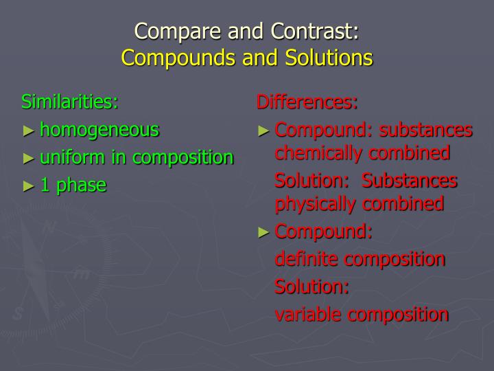 PPT Compare and Contrast Heterogeneous Mixtures and