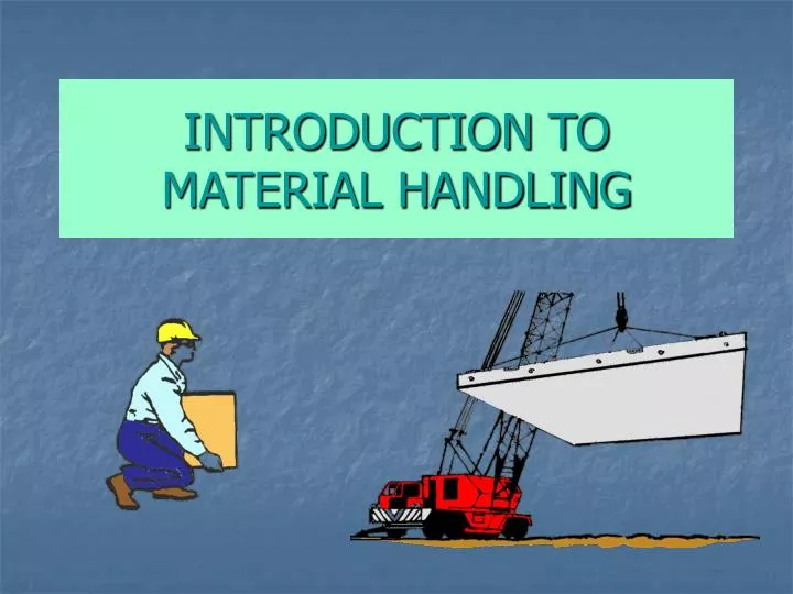 introduction to material handling n.