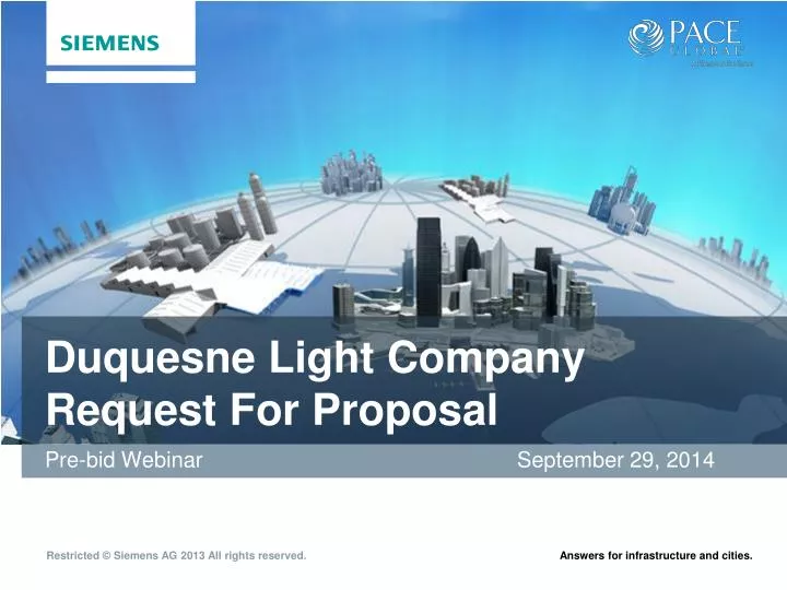 PPT Duquesne Light Company Request For Proposal PowerPoint