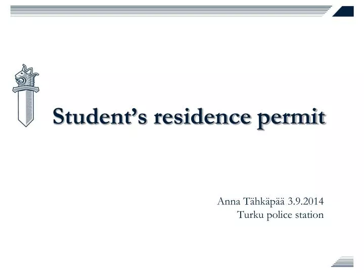 student s residence permit n.