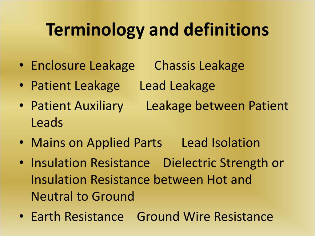 PPT Calibration and Electrical Safety of Medical Equipment PowerPoint