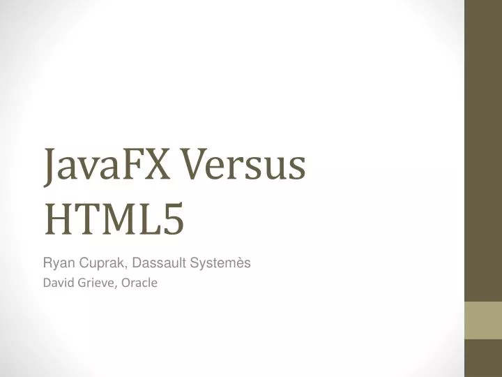 javafx versus html5 n.