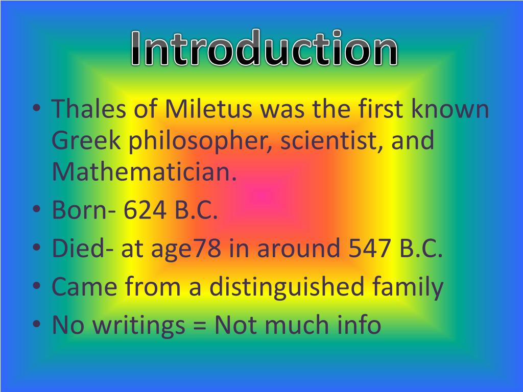 Thales of Miletus, Biography & Facts