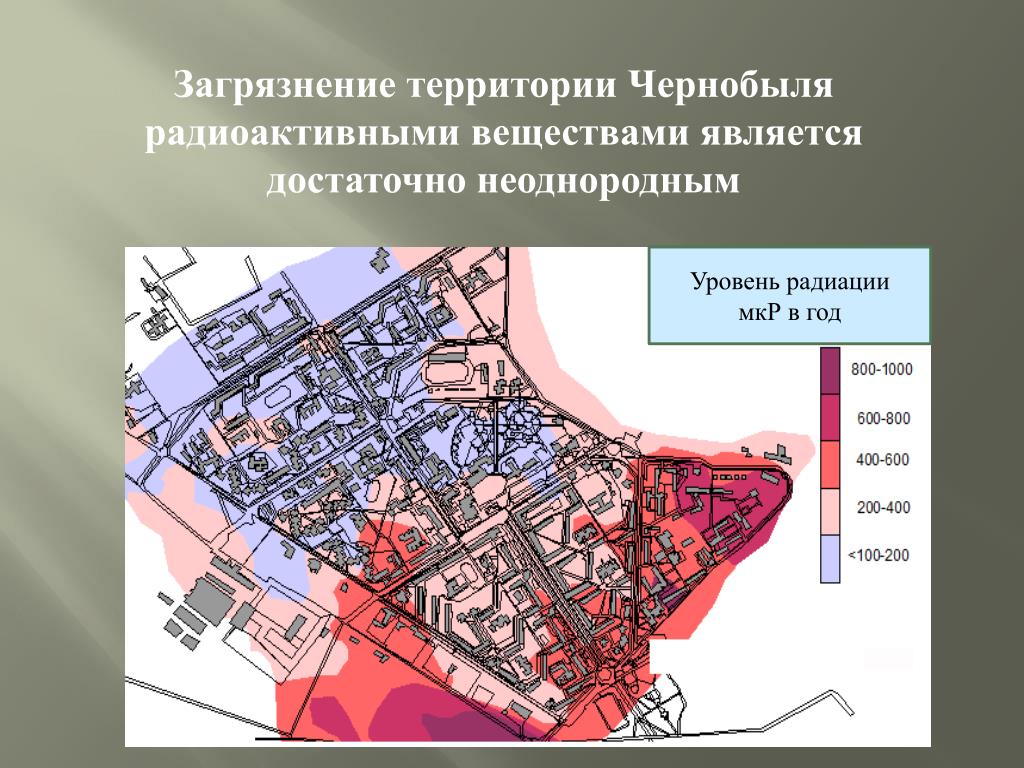 Карта территорий чернобыля