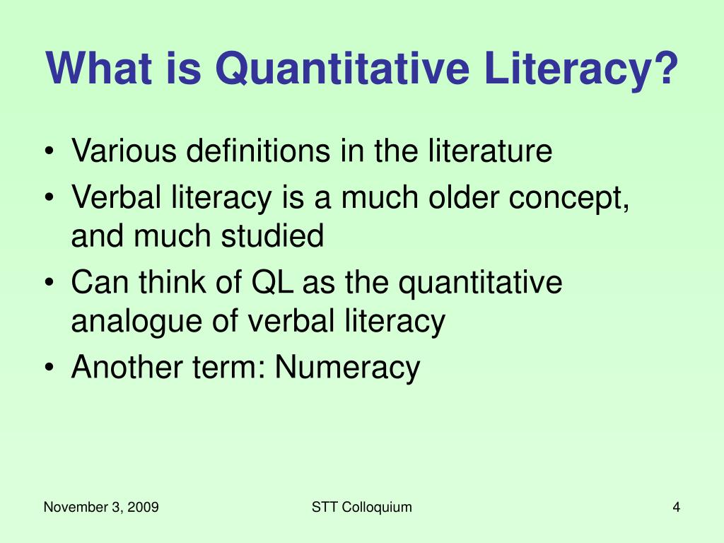 PPT - Quantitative Literacy at MSU PowerPoint Presentation, free ...