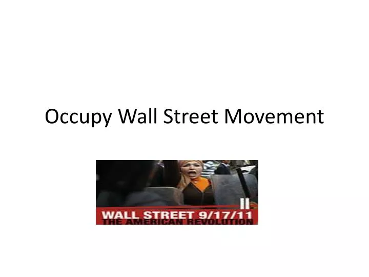 occupy wall street movement n.