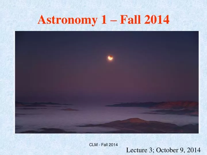 astronomy 1 fall 2014 n.
