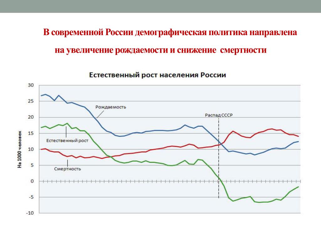Реализация национального проекта стимулирующего рождаемость в рф