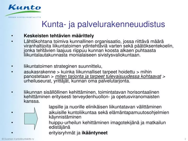 PPT - Kunta- Ja Palvelurakenneuudistus PowerPoint Presentation, Free ...