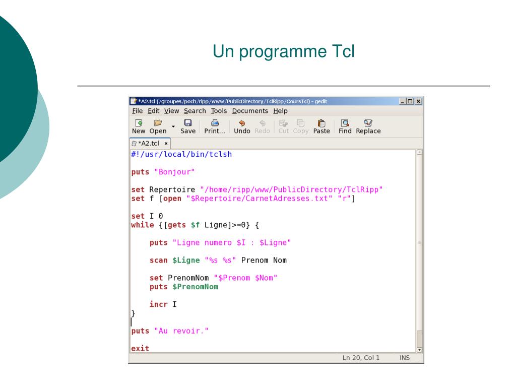 PPT - Programmation Tcl/Tk PowerPoint Presentation, free download -  ID:6024807