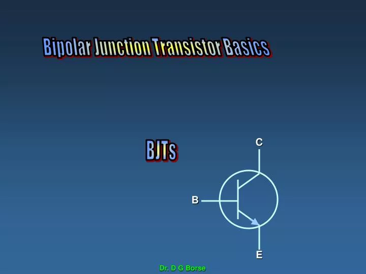 PPT Bipolar Junction Transistor Basics PowerPoint Presentation, free