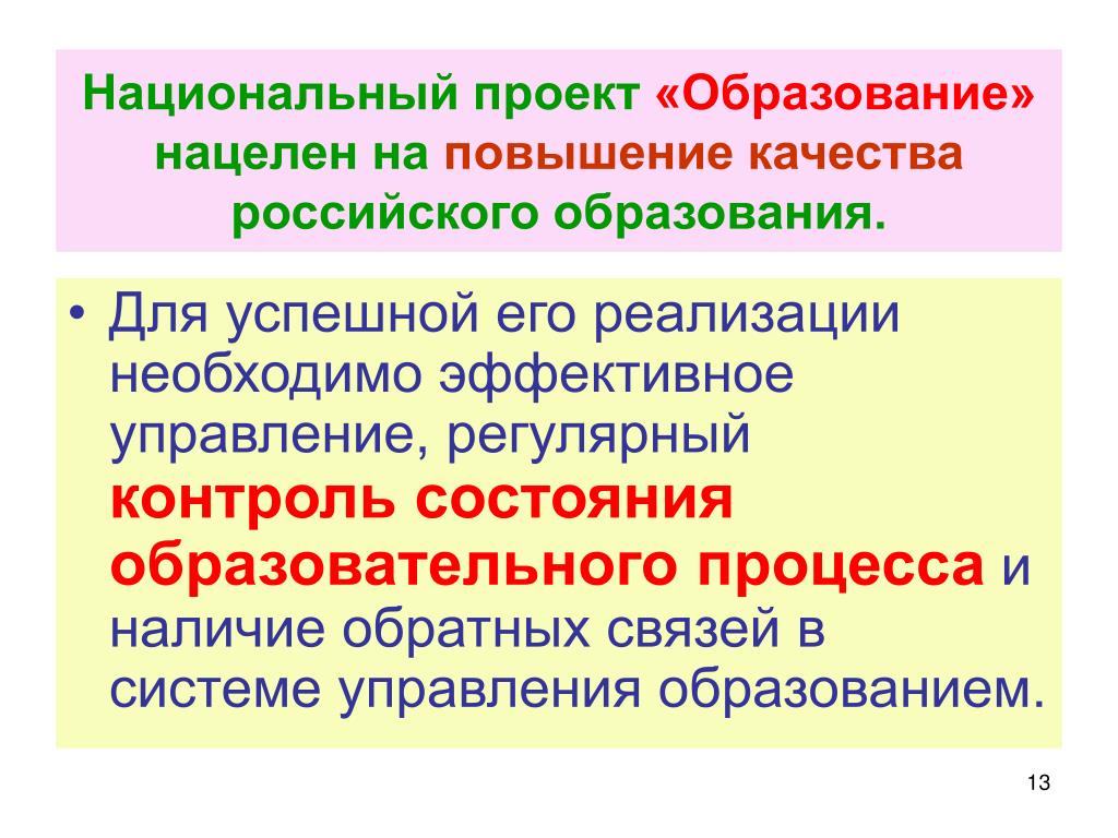 Роль национальных проектов в повышении качества жизни Федеральный проект бас