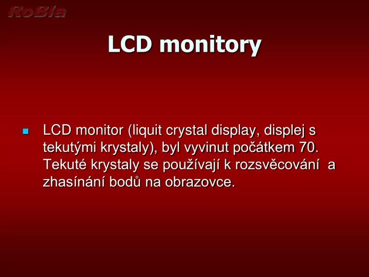 PPT - LCD monitory PowerPoint Presentation, free download - ID:6025417
