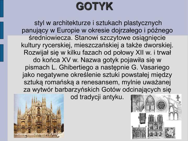PPT - SZTUKA ROMAŃSKA I GOTYCKA PowerPoint Presentation - ID:6026408