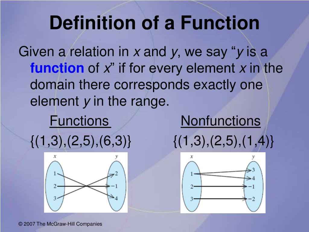 what is the definition of relation and function