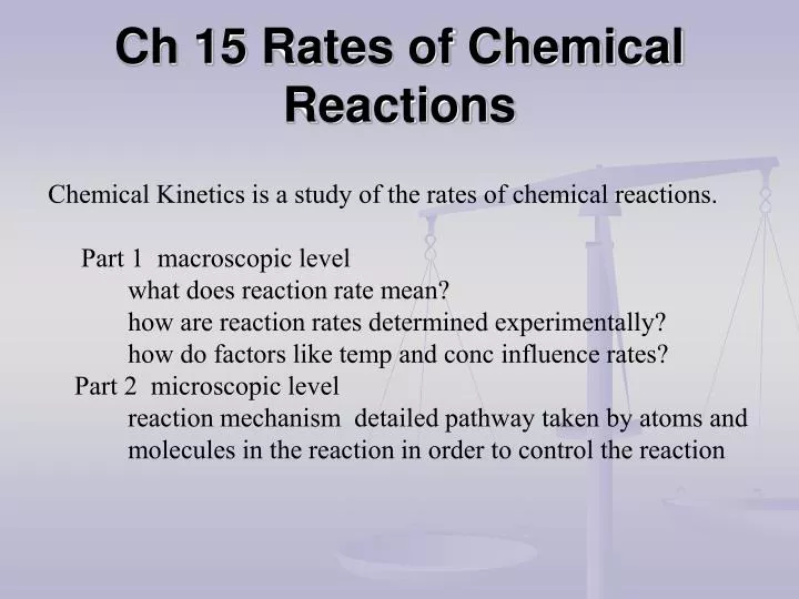 ch 15 rates of chemical reactions n.