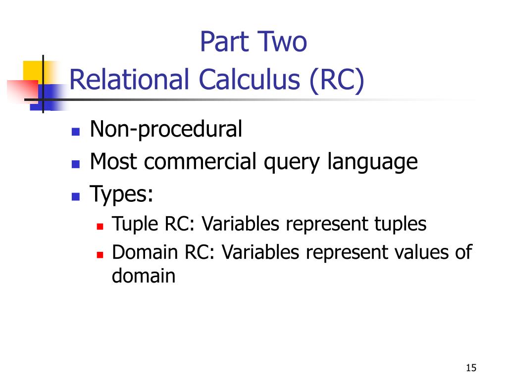 PPT - Relational Algebra Relational Calculus PowerPoint Presentation