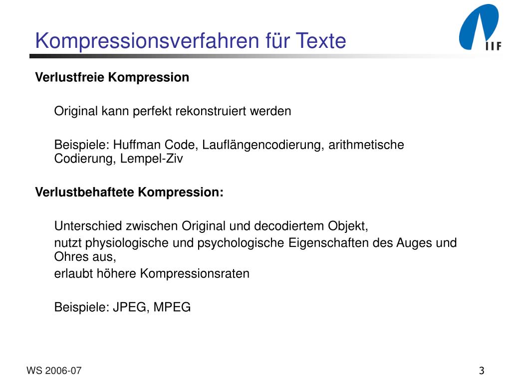 PPT - Kompressionsverfahren (für Texte) PowerPoint Presentation, free  download - ID:6029185