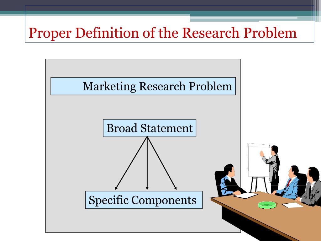 what is defining the problem in market research mean