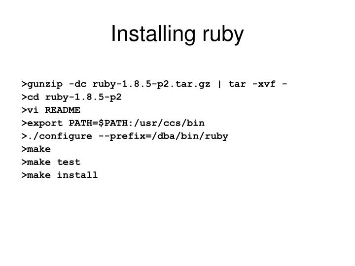 PPT - The Ruby Programming Language PowerPoint Presentation - ID:6029630